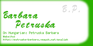 barbara petruska business card